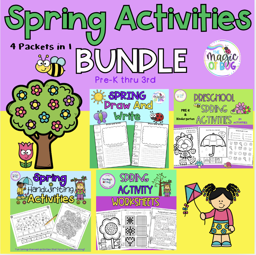 Spring Themed Worksheets Bundle - The Magic OT Bug
