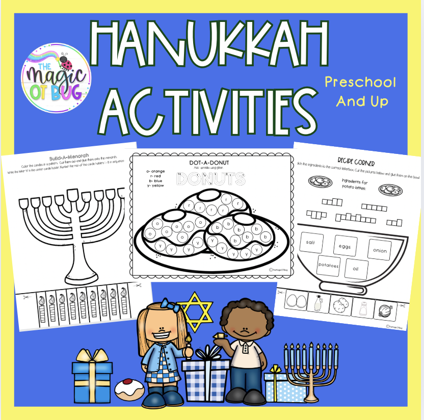 Hanukkah Themed Worksheets