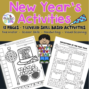New Year's Activities - Handwriting - Visual Perceptual - SEL