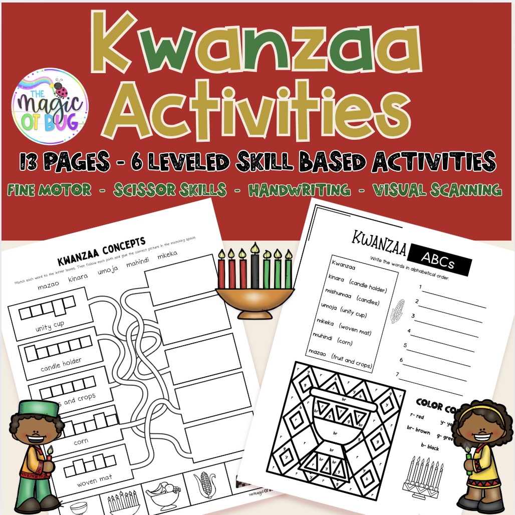 Kwanzaa Activities - Handwriting - Fine Motor