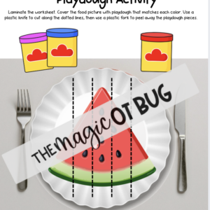 Cut and Peel Playdough Activty