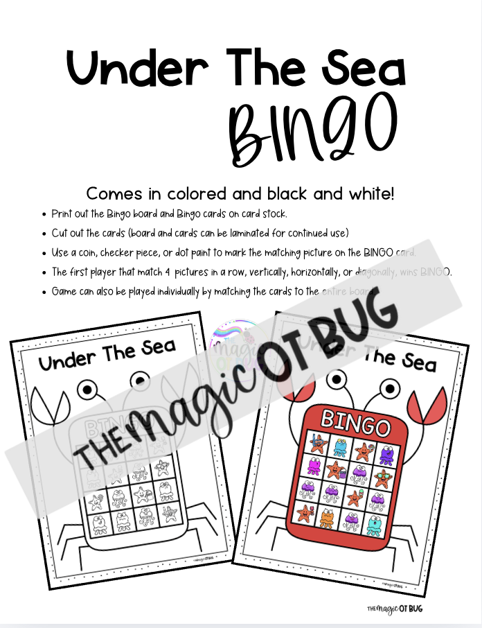 'Under The Sea' Bingo