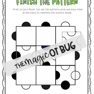 Finish The Pattern- Black and White