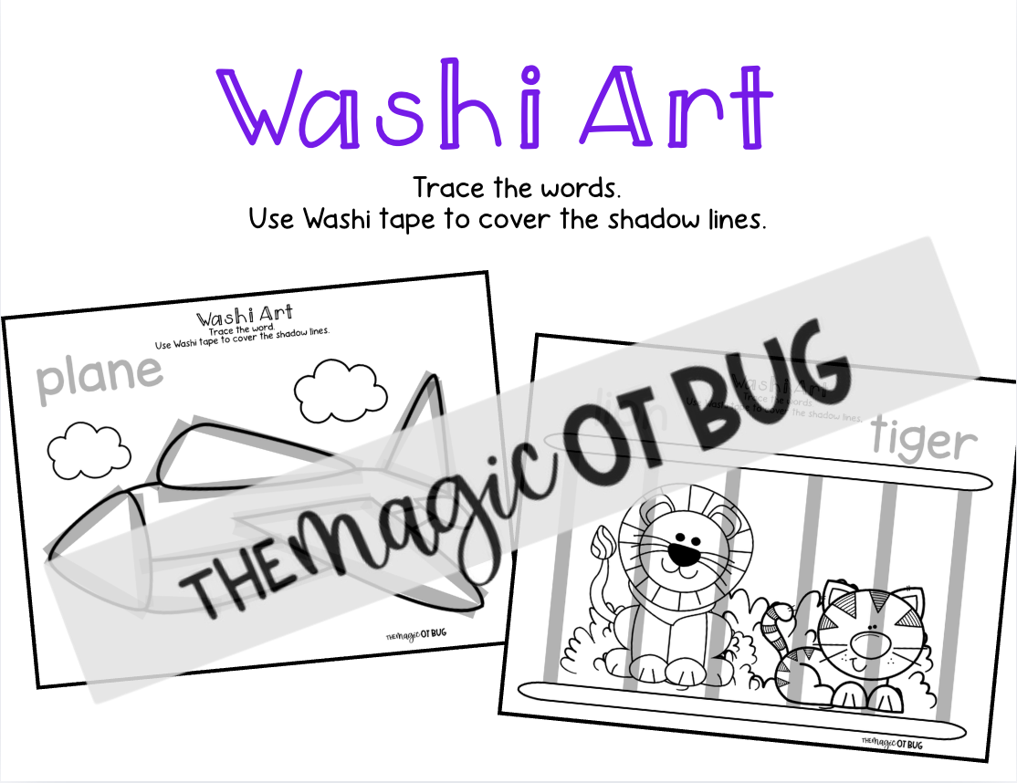 Washi Art- 10 Worksheets