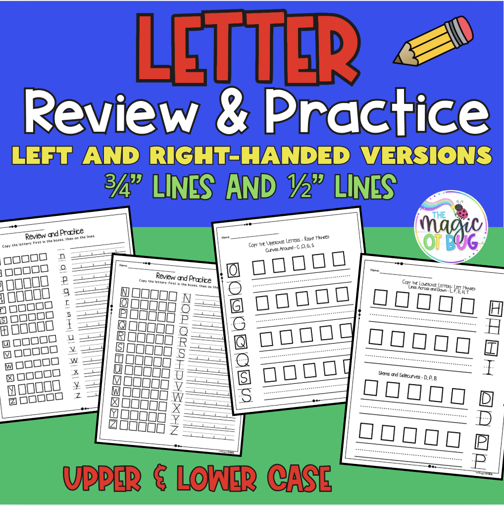 Handwriting Practice | Uppercase & Lowercase Letters | Left & Right Handed