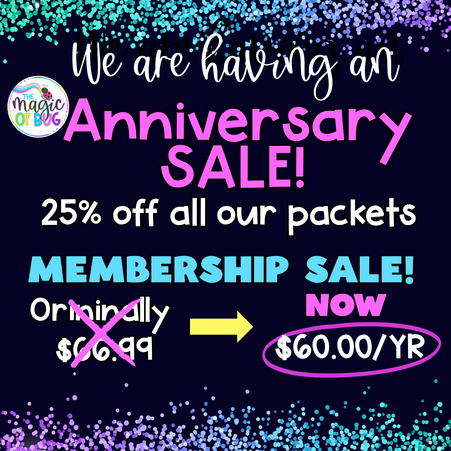 25% off all our packets at TheMagicOTBug.com